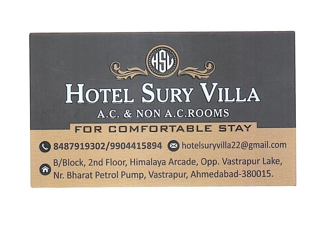 Hotel Sury Villa アーメダバード エクステリア 写真